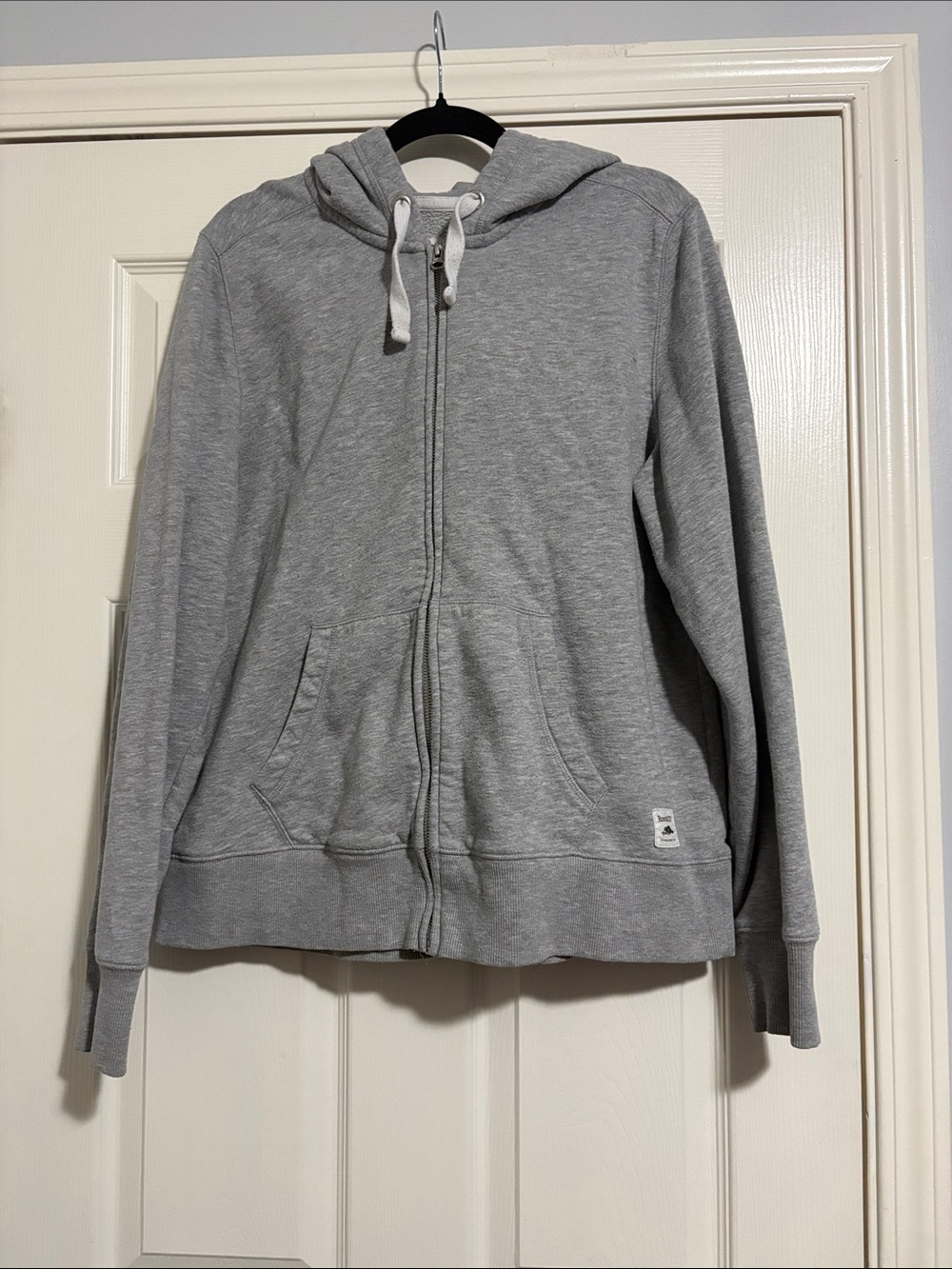 Roots Light Gray Full-Zip Hoodie
